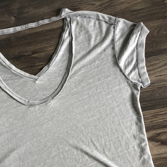 We The Free All Mine Tee Light Grey Oversized Boho Lightweight Short Sleeve - Picture 11 of 16